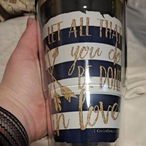 Simply Southern Navy Tumbler with Gold Accent